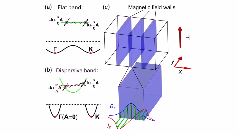 Figure from the paper “Magnetic field walls in flat-band superconductors”