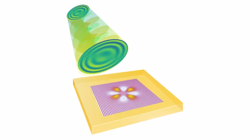Figure from the paper “Spatial engineering of topological quantum matter with structured light”: Pictorial representation of the topological light-matter interaction scheme described in this work
