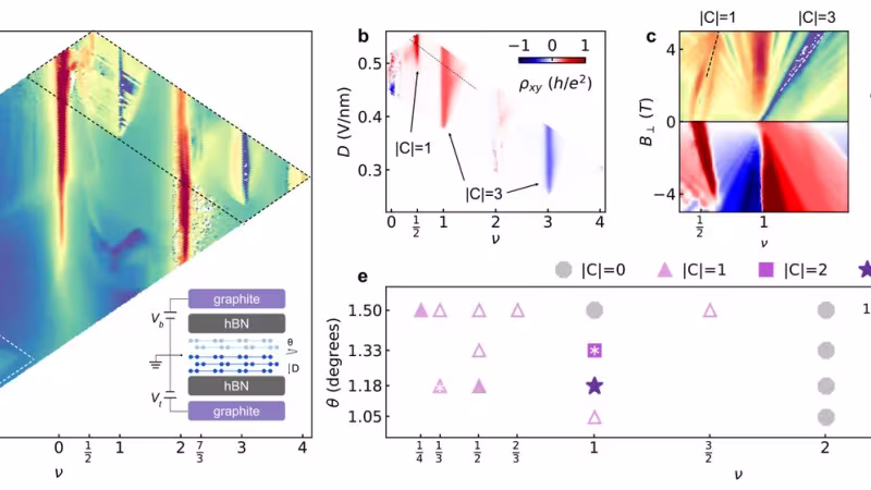 Figure from the paper “Incipient superconductivity and tunable Chern insulators in twisted bilayer-trilayer graphene”