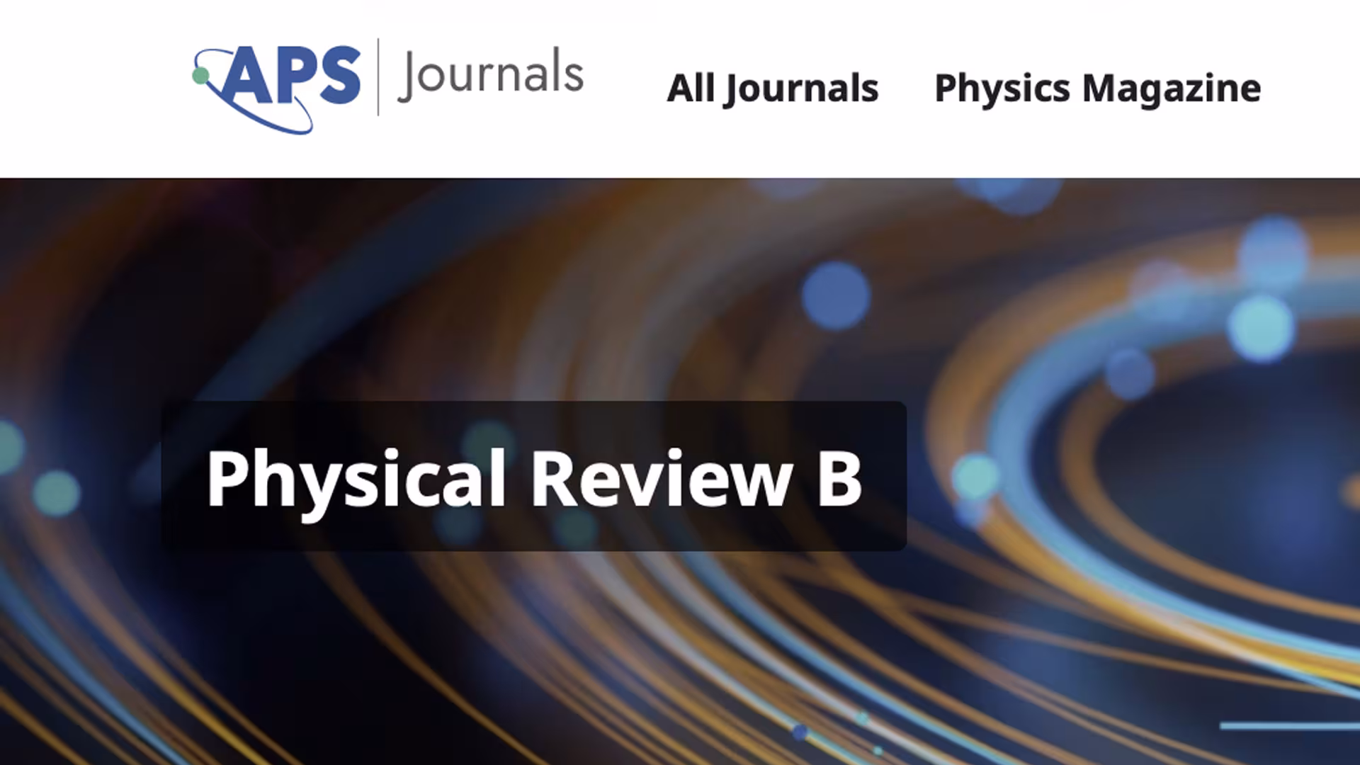 APS Physical Review B
